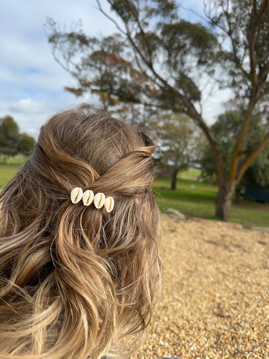 Cowrie Shell Hair Clip