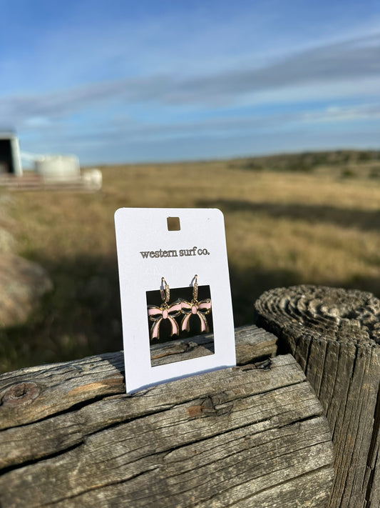 Maxi Pink Bows | Earrings