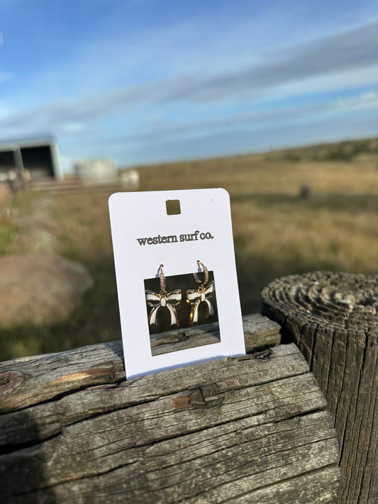 Maxi White Bows | Earrings